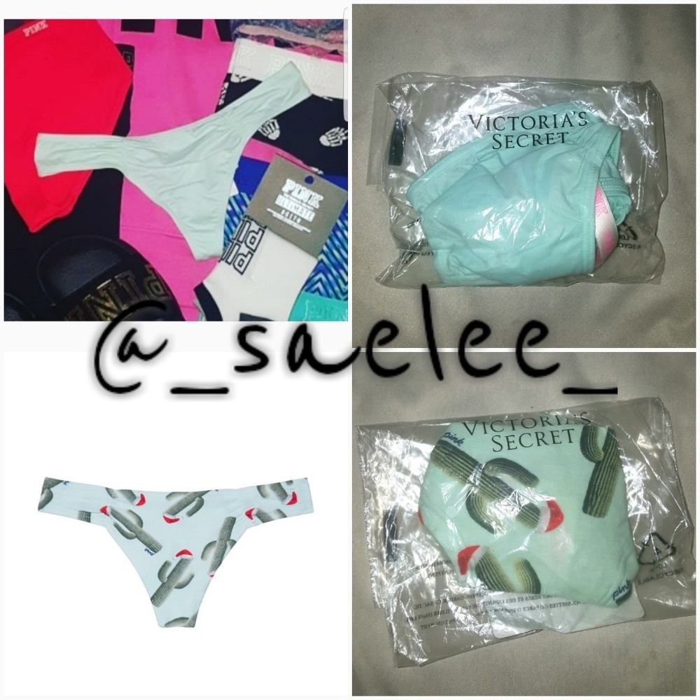 VS PINK Ruched Thongs